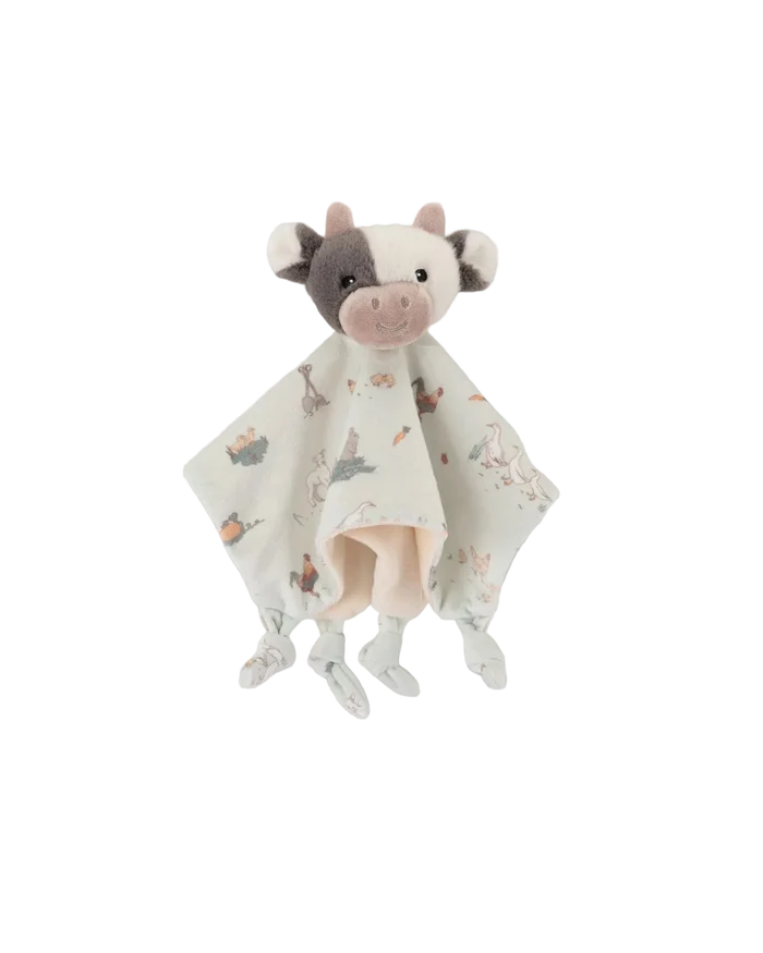 Little Linen Baby Comforter - Farmyard Cow