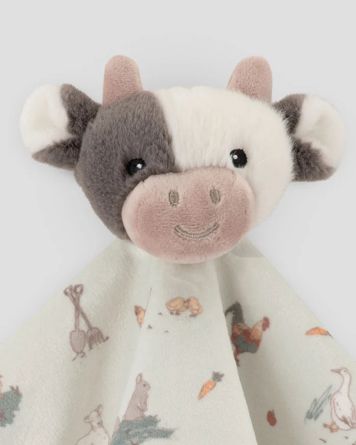 Little Linen Baby Comforter - Farmyard Cow
