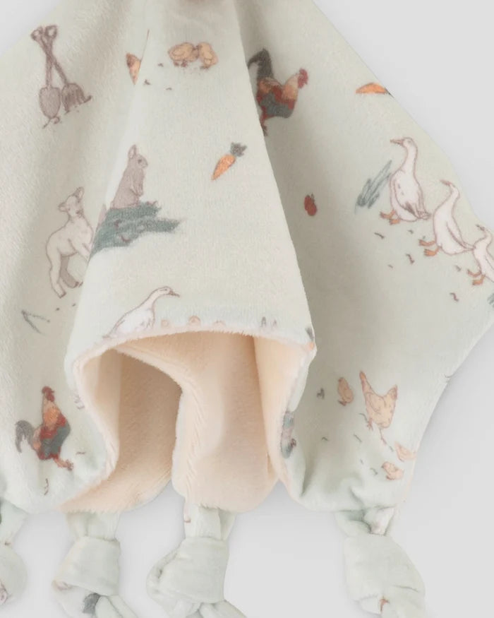 Little Linen Baby Comforter - Farmyard Cow