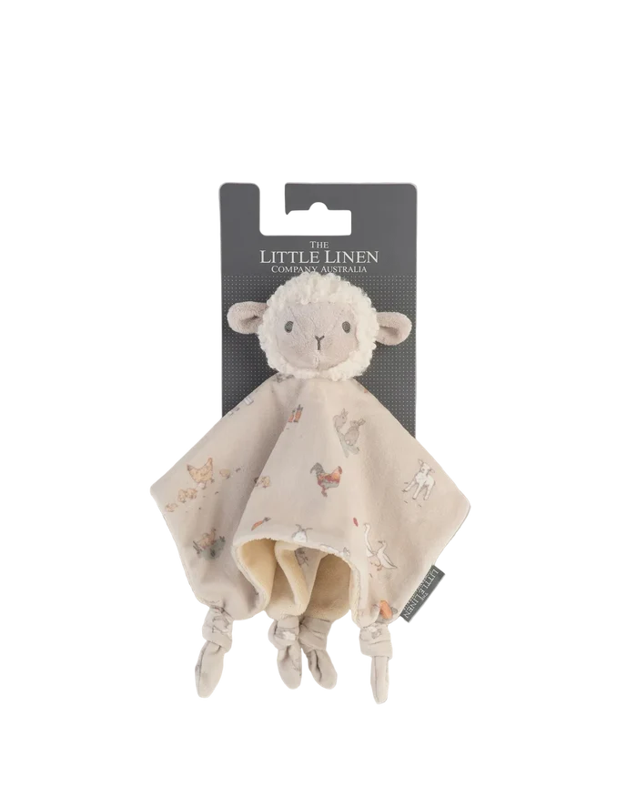 Little Linen Baby Comforter - Farmyard Lamb