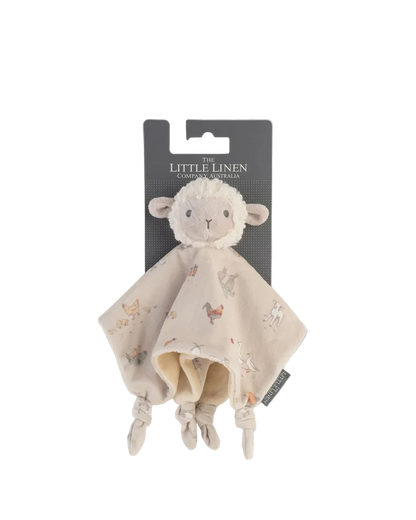 Little Linen Baby Comforter - Farmyard Lamb