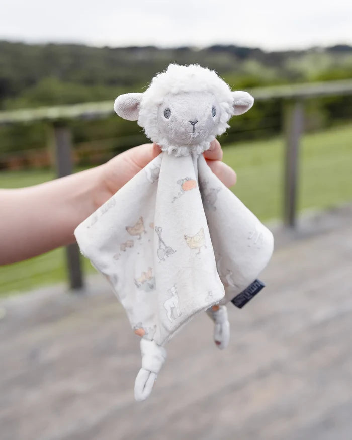 Little Linen Baby Comforter - Farmyard Lamb