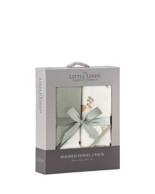 Little Linen Baby Hooded Towels 2 Pack - Farmyard Lamb