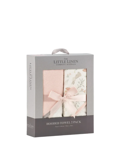 Little Linen Baby Hooded Towels 2 Pack - Harvest Bunny