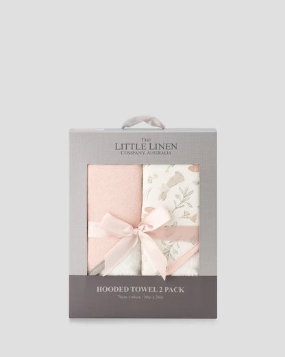 Little Linen Baby Hooded Towels 2 Pack - Harvest Bunny
