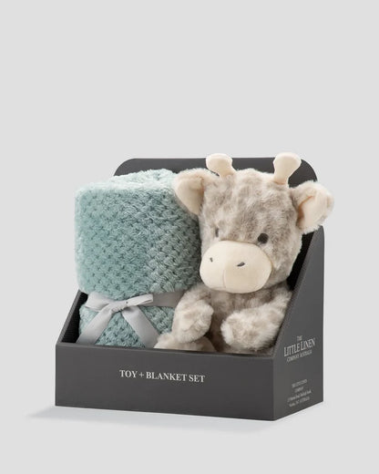 Little Linen Soft Plush Toy & Blanket - Savanna Giraffe