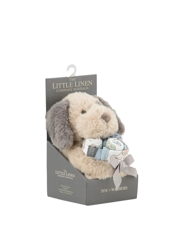Little Linen Soft Plush Toy & Washer Gift Box - Barklife Patch