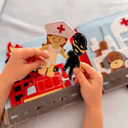 Little Role Players Felt Busy Book | Screen-Free Dress-Up Activity Book For Kids
