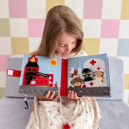 Little Role Players Felt Busy Book | Screen-Free Dress-Up Activity Book For Kids