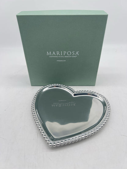 MARIPOSA HEART DISH BEADED EDGE