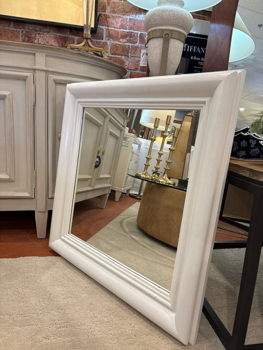 MIRROR WHITE WOOD FRAME