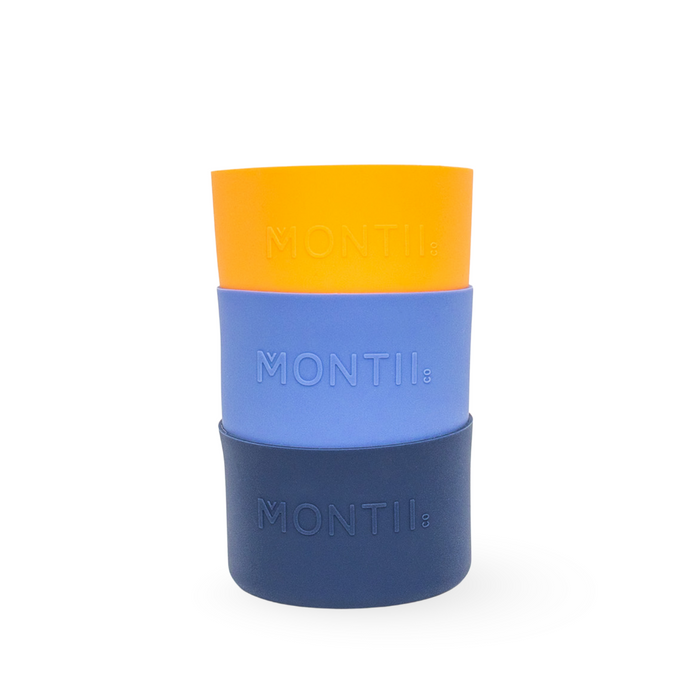 Montii Fusion Small Silicone Bumper 3 Pack - Tangerine | Splash | Navy