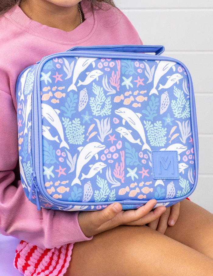 Montiico Medium Insulated Lunch Bag - Dolphin Dreams