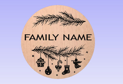 D3 Christmas Door Hanger