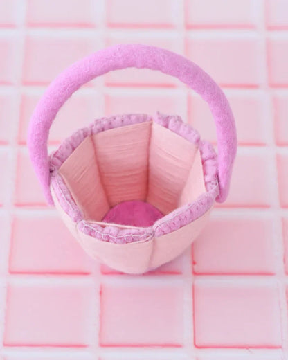 Petite Felt Easter Basket - Pink