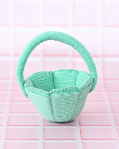 Petite Felt Easter Basket - Teal