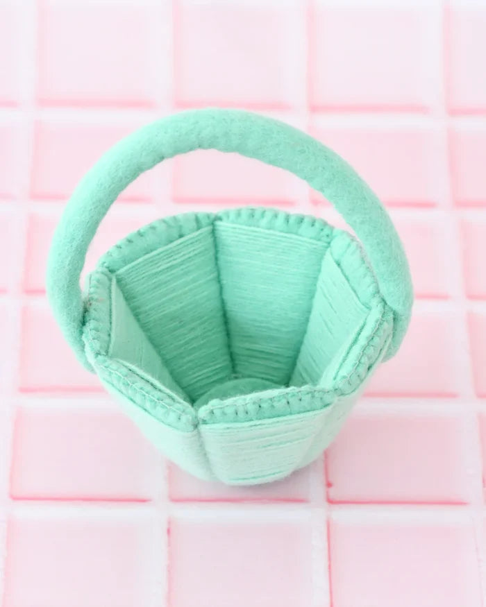 Petite Felt Easter Basket - Teal