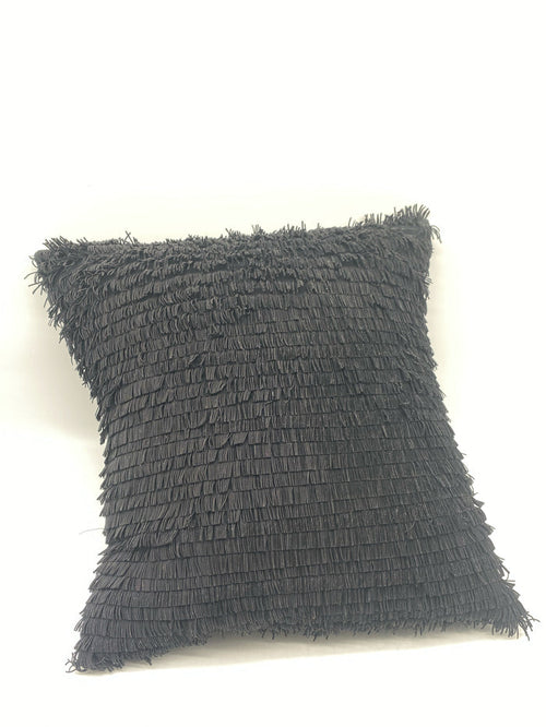 PILLOW BLACK FRINGE