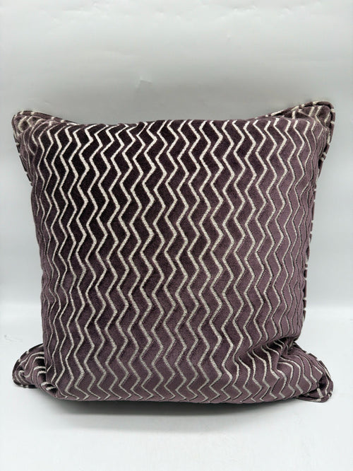 PILLOW PURPLE AND WHITE CUT VELVET