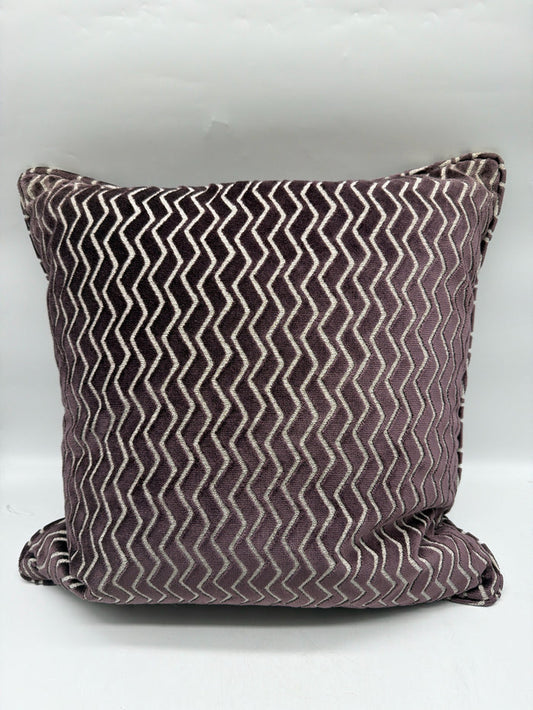 PILLOW PURPLE AND WHITE CUT VELVET