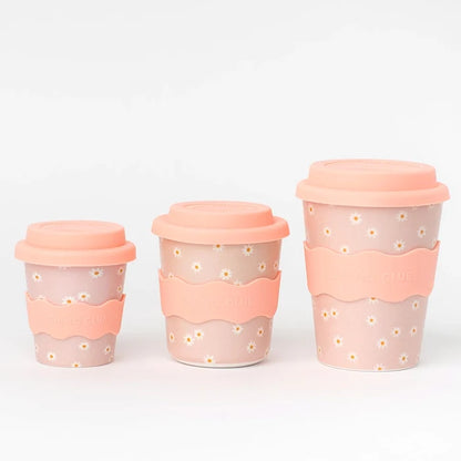 Pink Daisy Adult Coffee Cup 350ml (DAMAGED PACKAGING)