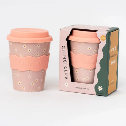Pink Daisy Adult Coffee Cup 350ml (DAMAGED PACKAGING)