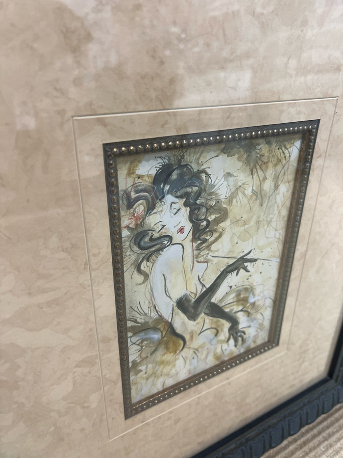 PRINT SOPHISTICATED LADY BY KAREN DUPRE IN BLACK FRAME