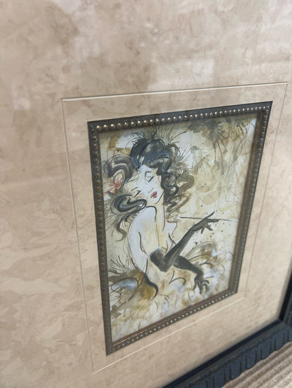 PRINT SOPHISTICATED LADY BY KAREN DUPRE IN BLACK FRAME