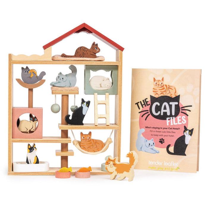 Purrfect Stay Cat Hotel Wooden Play Set