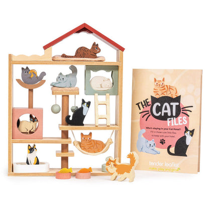 Purrfect Stay Cat Hotel Wooden Play Set