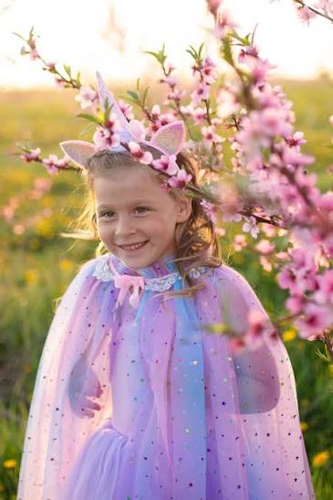 Rainbow Unicorn Cape & Headband | Size 4-6