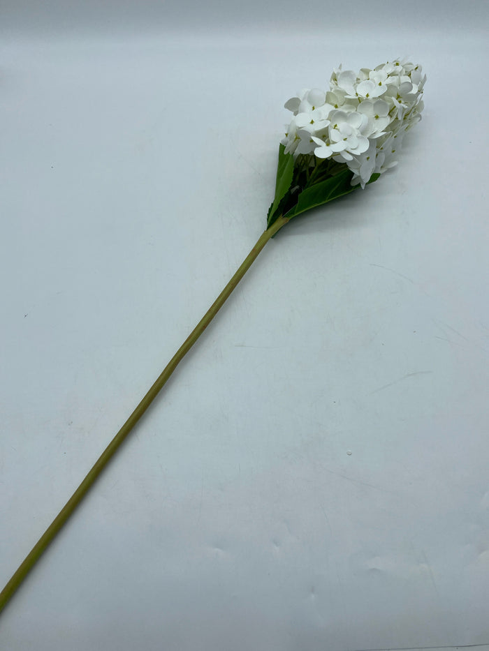 REAL TOUCH HYDRANGEA STEM WHITE CONE 28"