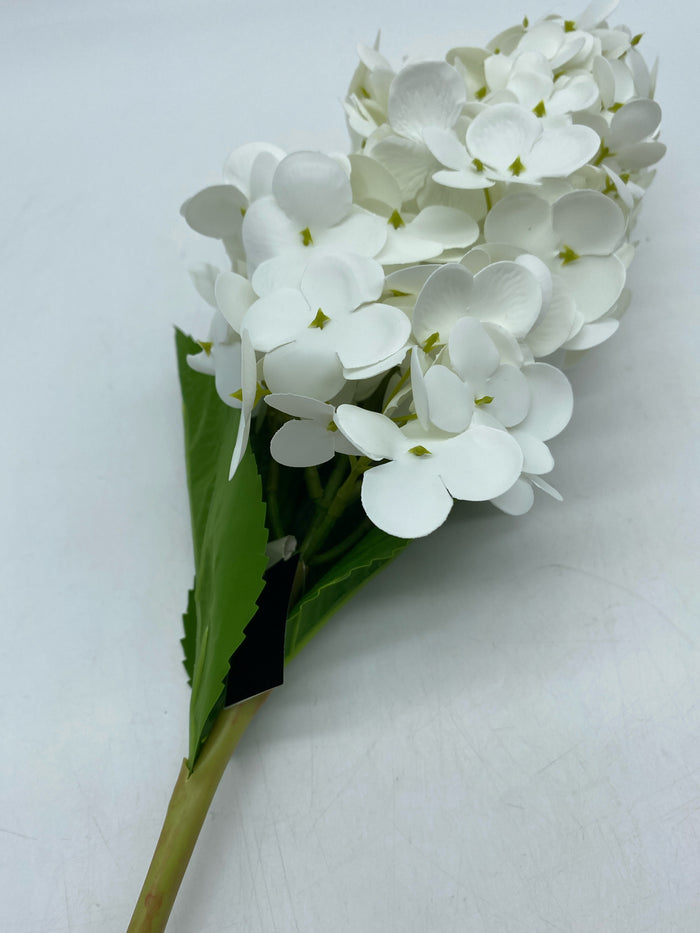 REAL TOUCH HYDRANGEA STEM WHITE CONE 28"