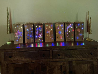 Rustic Cedar Christmas Lanterns (with flickering Tea Lights)
