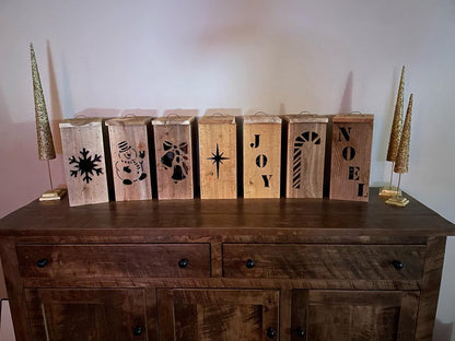 Rustic Cedar Christmas Lanterns (with flickering Tea Lights)