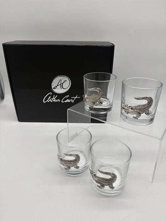 SET OF 4 ALLIGATOR BAR GLASSES