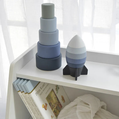 Silicone Rocket Stacking Tower (DAMAGED PACKAGING)