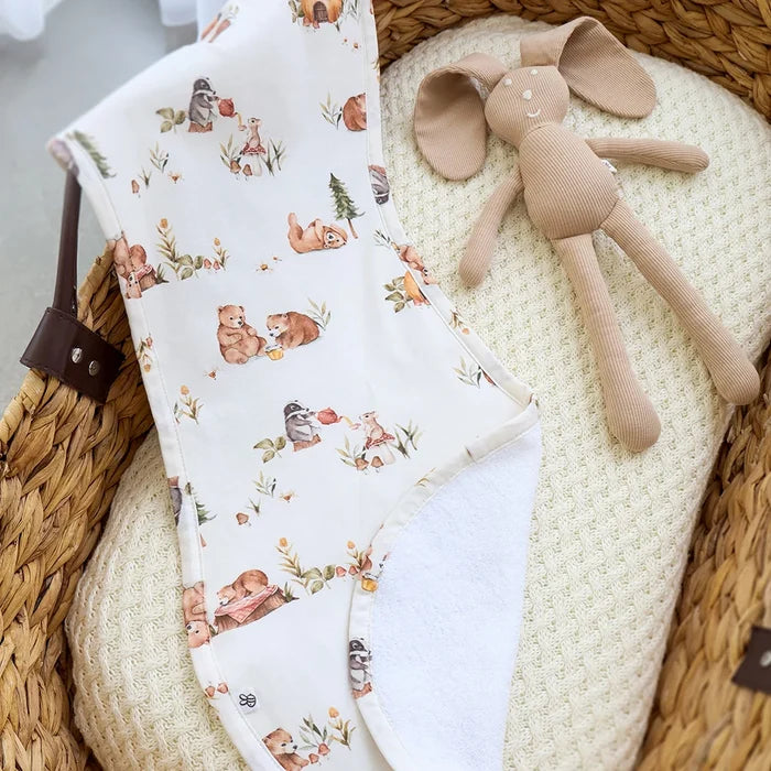 Snuggle Hunny Organic Cotton Burp Cloth - Bears Picnic