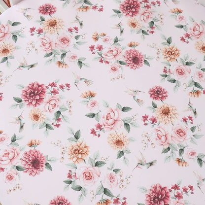 Snuggle Hunny Organic Fitted Jersey Cotton Cot Sheet - Birds & Blooms