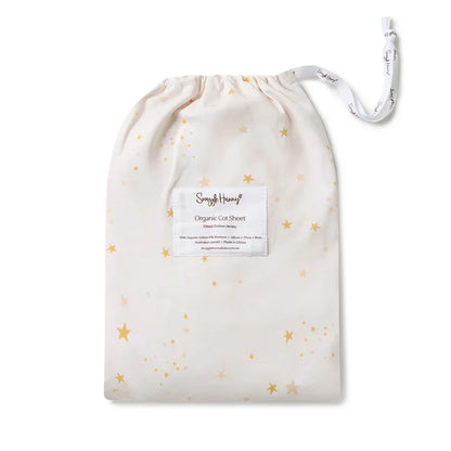 Snuggle Hunny Organic Fitted Jersey Cotton Cot Sheet - Stardust