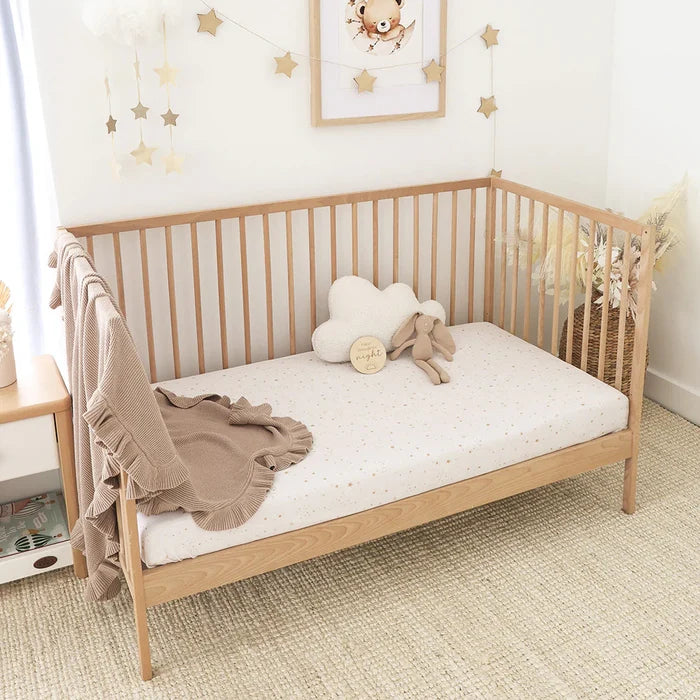 Snuggle Hunny Organic Fitted Jersey Cotton Cot Sheet - Stardust