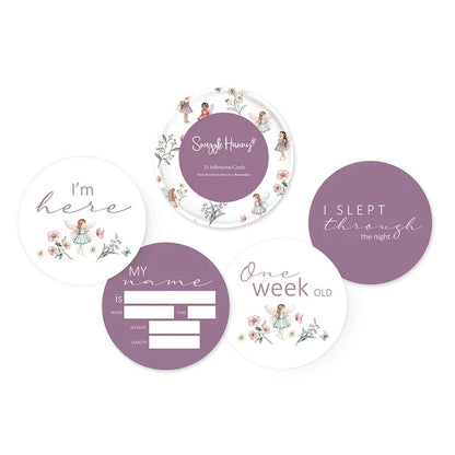 Snuggle Hunny Reversible Milestone Cards - Fairy Garden & Dusk