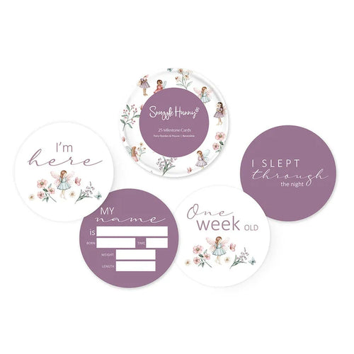Snuggle Hunny Reversible Milestone Cards - Fairy Garden & Dusk