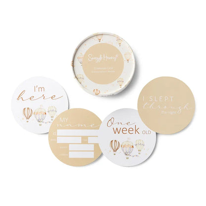 Snuggle Hunny Reversible Milestone Cards - Up & Away & Pebble