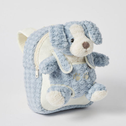 Soft Toy Blue Puppy Take-Me-Home Backpack