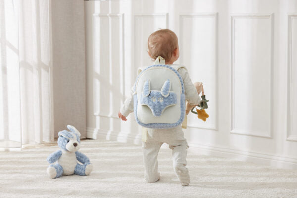 Soft Toy Blue Puppy Take-Me-Home Backpack
