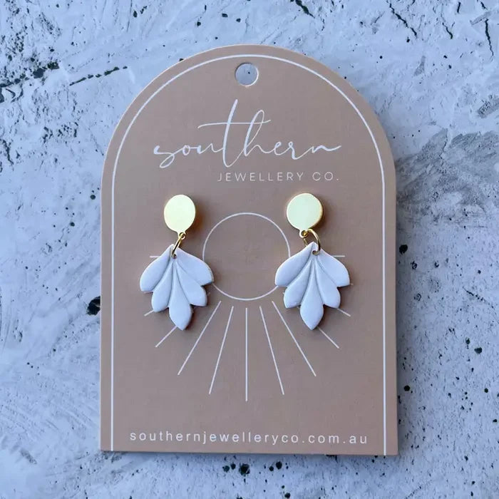 Southern Jewellery Co Cassie White Earrings