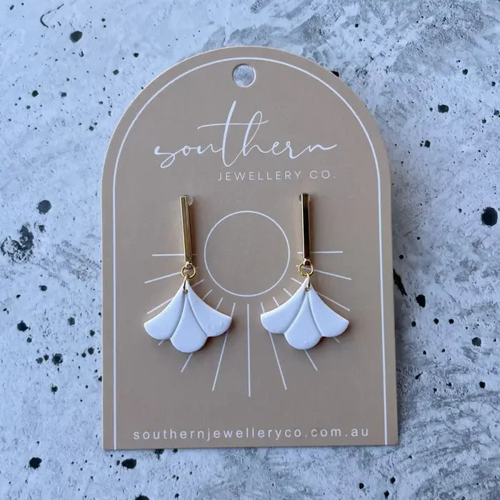 Southern Jewellery Co Lucia White Earrings