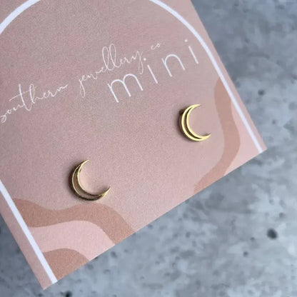 Southern Jewellery Co Mini Cut-Out Moon Earrings