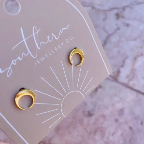 Southern Jewellery Co Mini Moon Earrings
